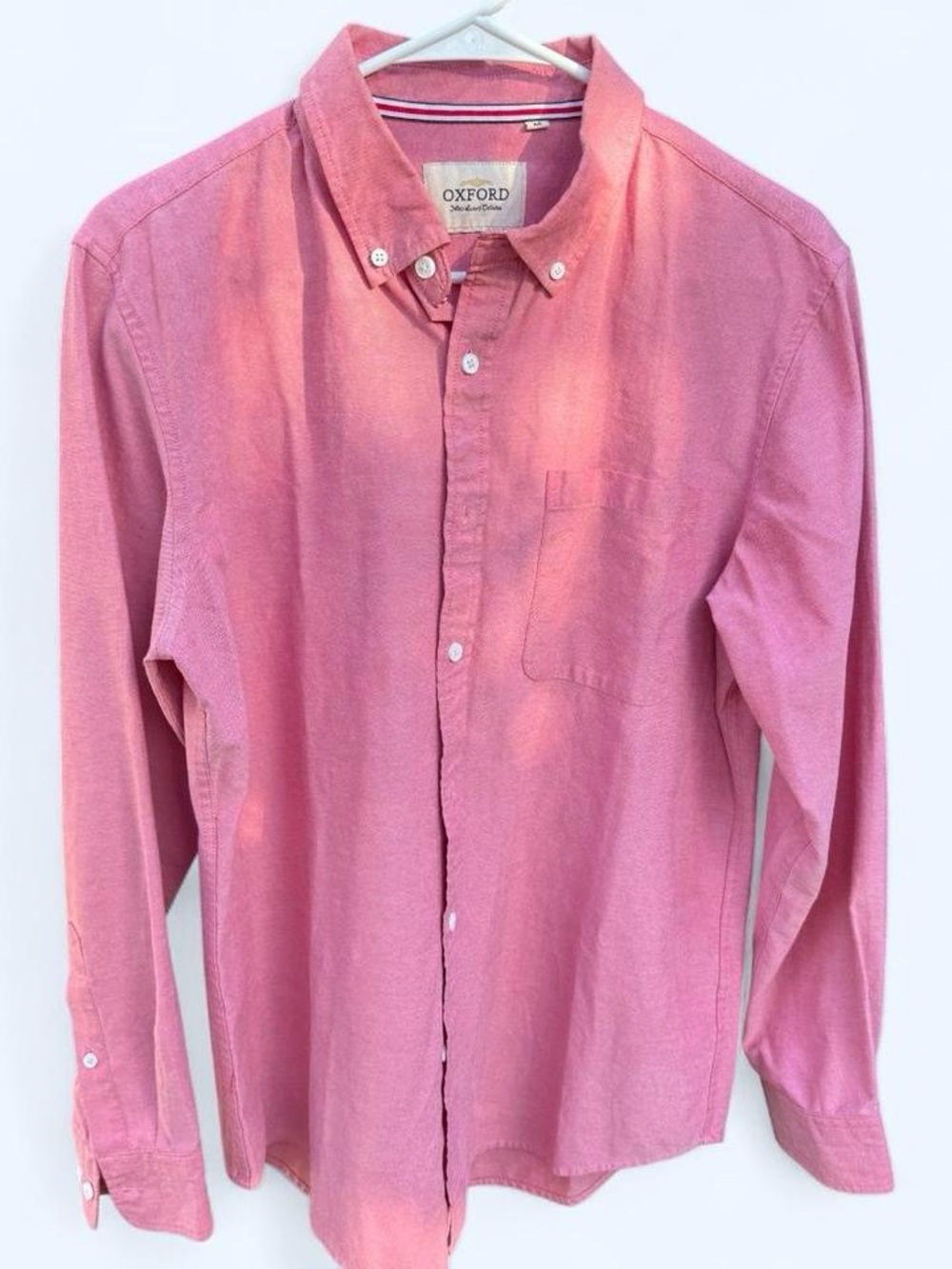 Oxford Men’s Button-Down Dress Shirt - Pink